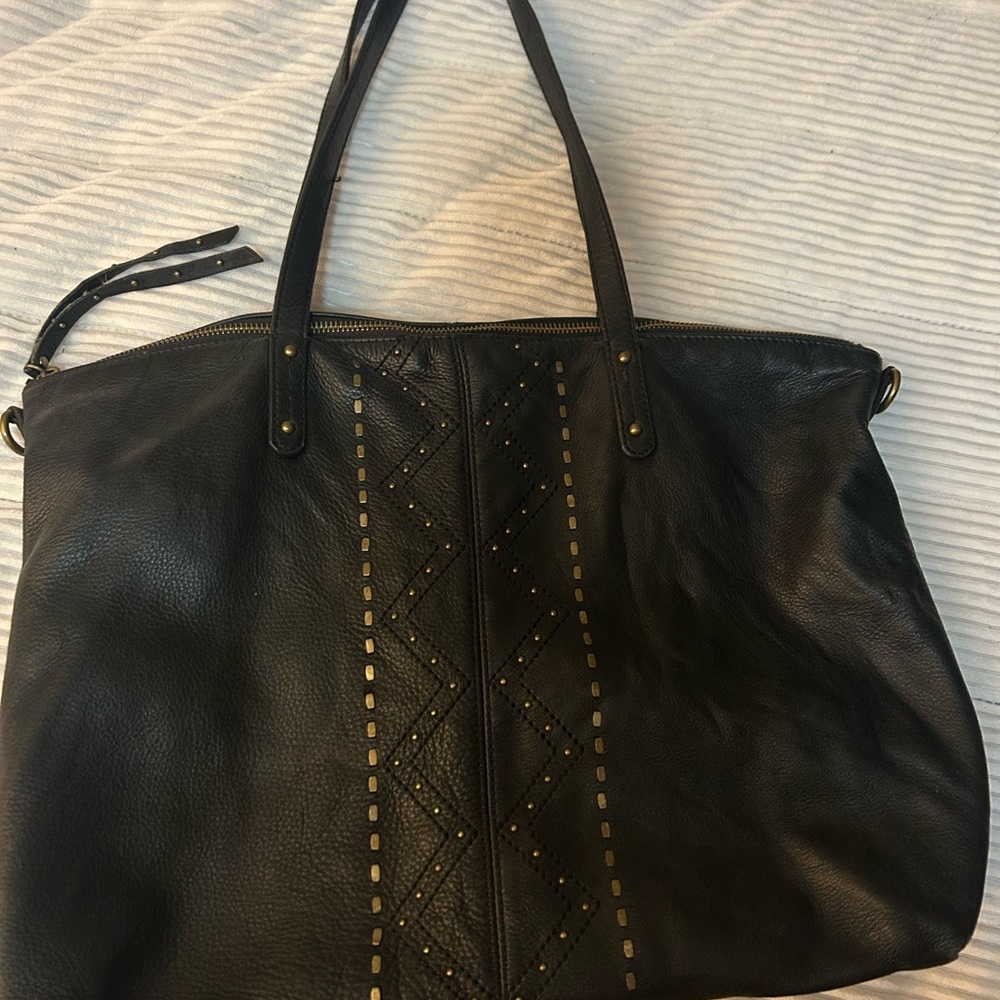 Lucky Brand Black Leather Shoulder Bag